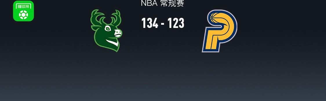 银河娱乐城-NBA战报：雄鹿134-123步行者，内史密斯空砍32分